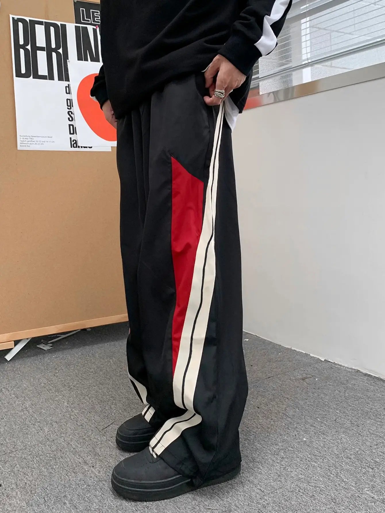 Side Stripe Loose Bottom Joggers