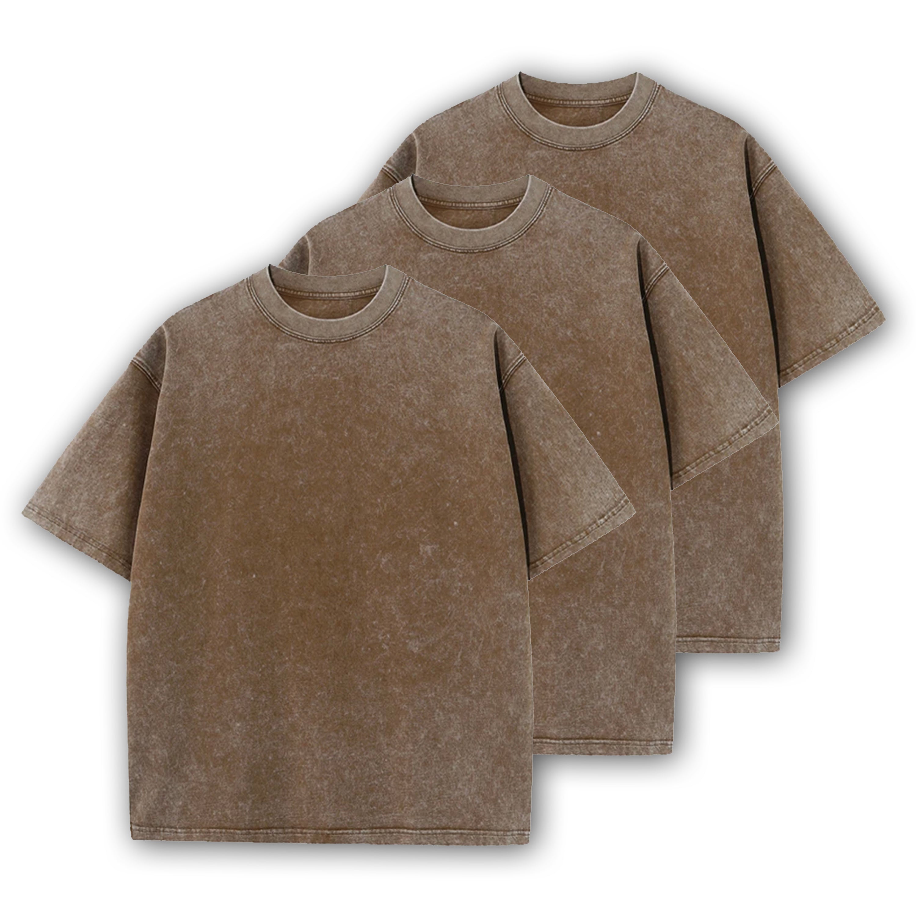 3 Pack - Heavyweight Stone Washed T-Shirts