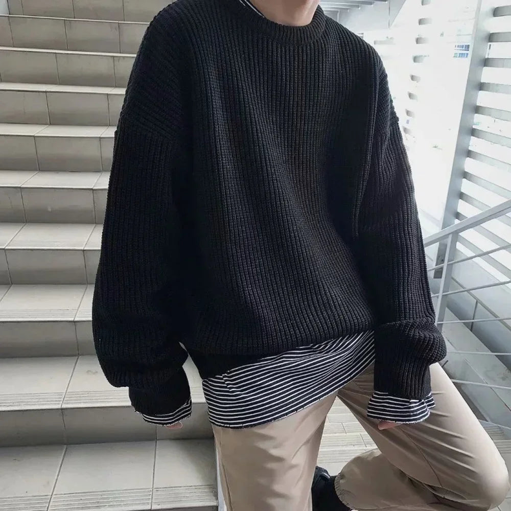 Drop Shoulder Wool Sweater