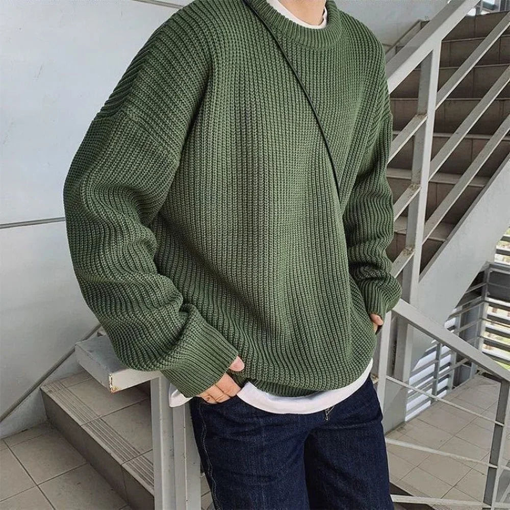 Drop Shoulder Wool Sweater