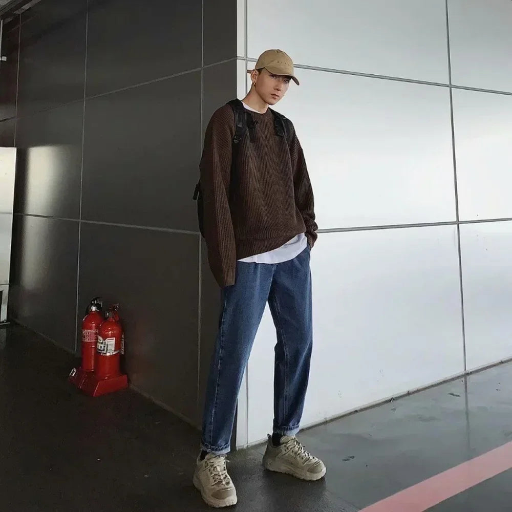 Drop Shoulder Wool Sweater