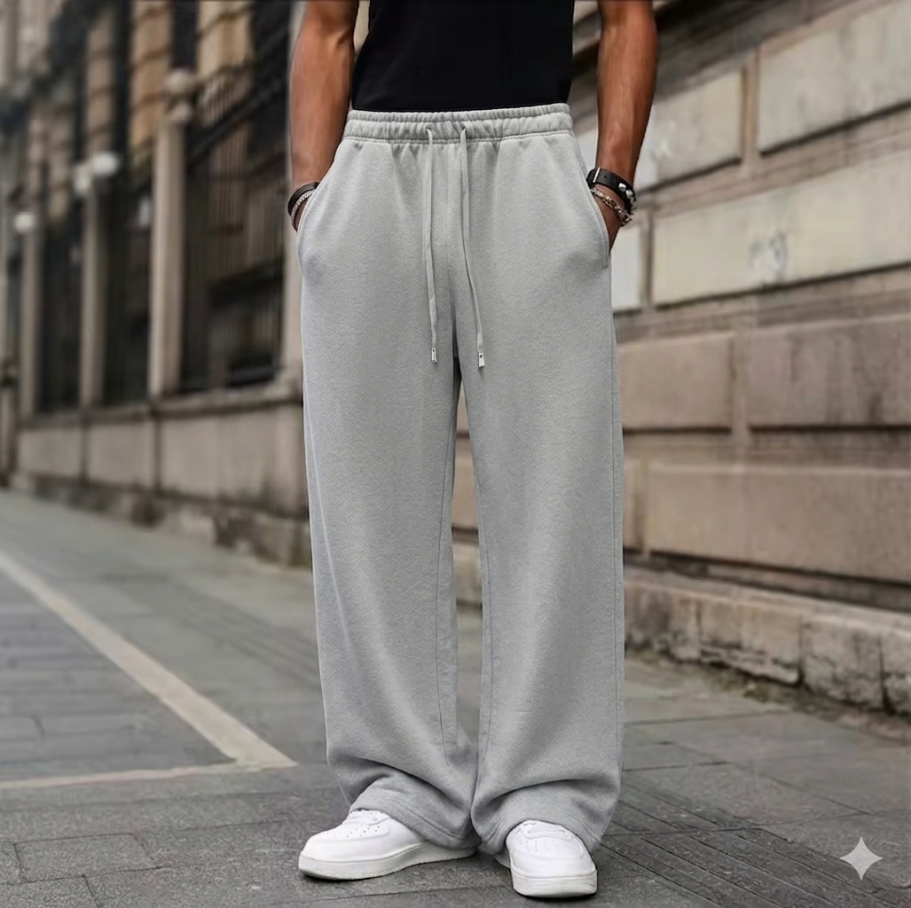 Oversized Washed Loose Bottom Joggers