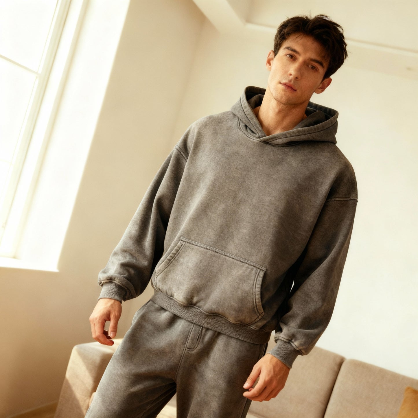 Heavyweight Washed Hoodie/Jogger Set
